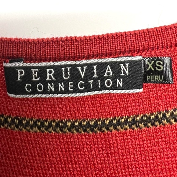 Peruvian Connection Red Pima Cotton Printed Sleeveless A Line Dress Women’s XS - Picture 12 of 12